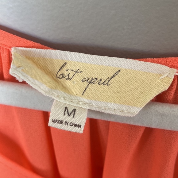 Sheer Coral Pink Blouse size Medium - Picture 4 of 4